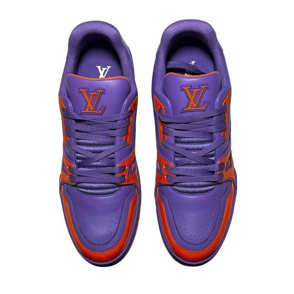 Louis Vuitton x Virgil Abloh NEW Calfskin Epi Mens LV Trainer Sneakers 10 (11US) - Picture 4 of 9